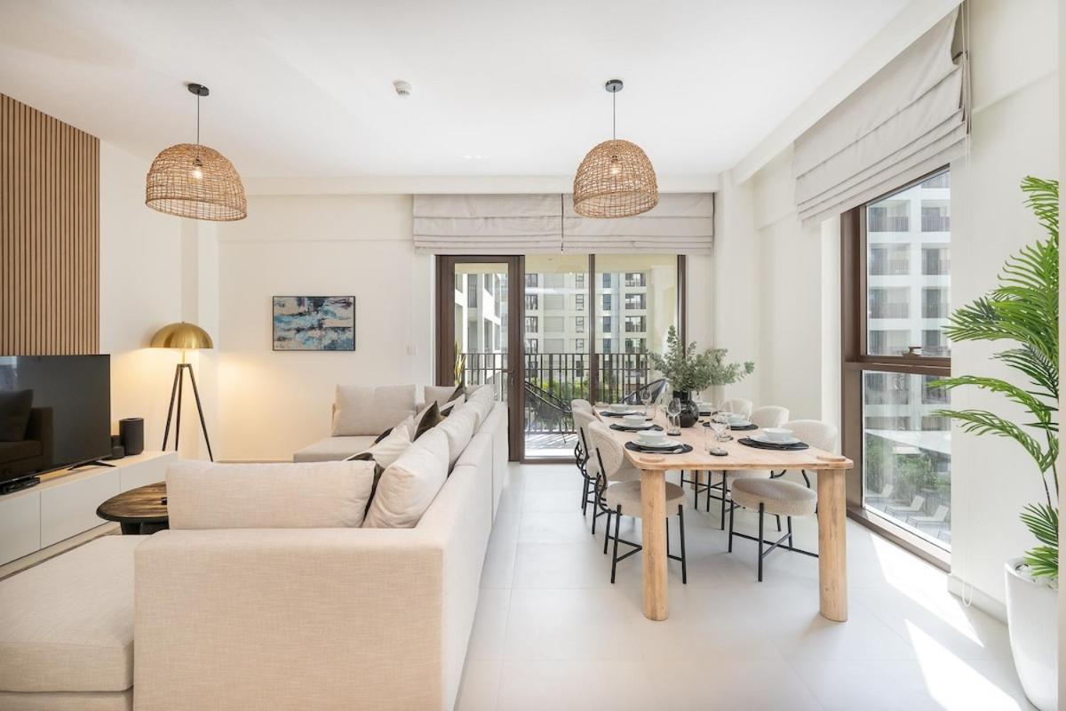 Elegant 4-Bedroom Apartment Perfect For Families In Dubai Creek Harbour Buitenkant foto